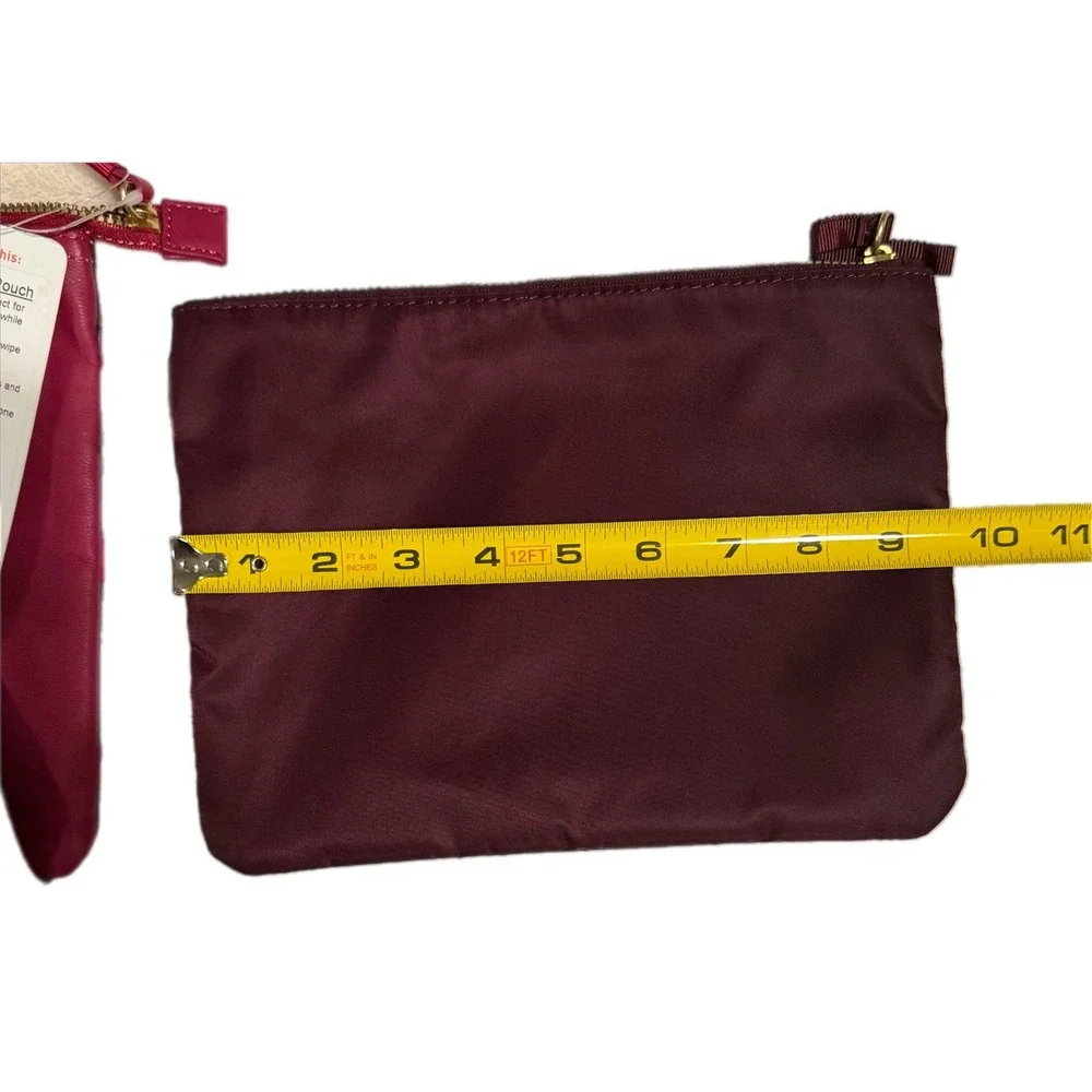 Lululemon In The Present Pouch Deep Ruby Bordeaux Drama Polka Dot W9M61S NWT